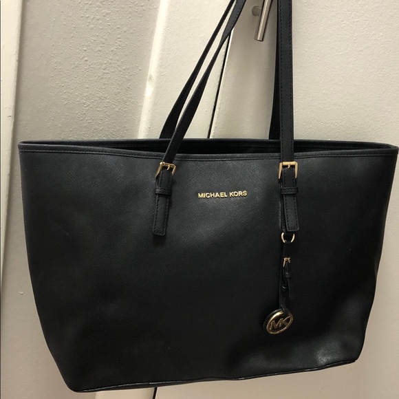 Michael Kors Handbags - Michael Kors Black Tote with Gold Accents